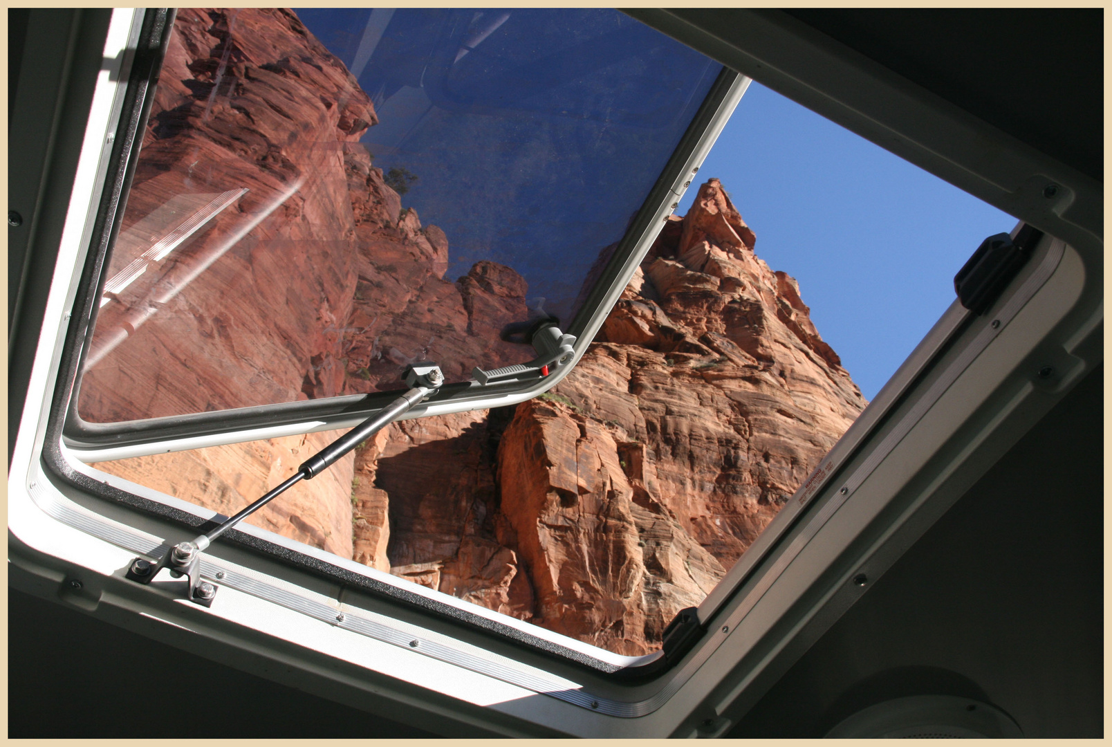 zion through the coach roof