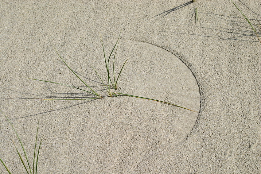 Zirkelschlag im Sand 3