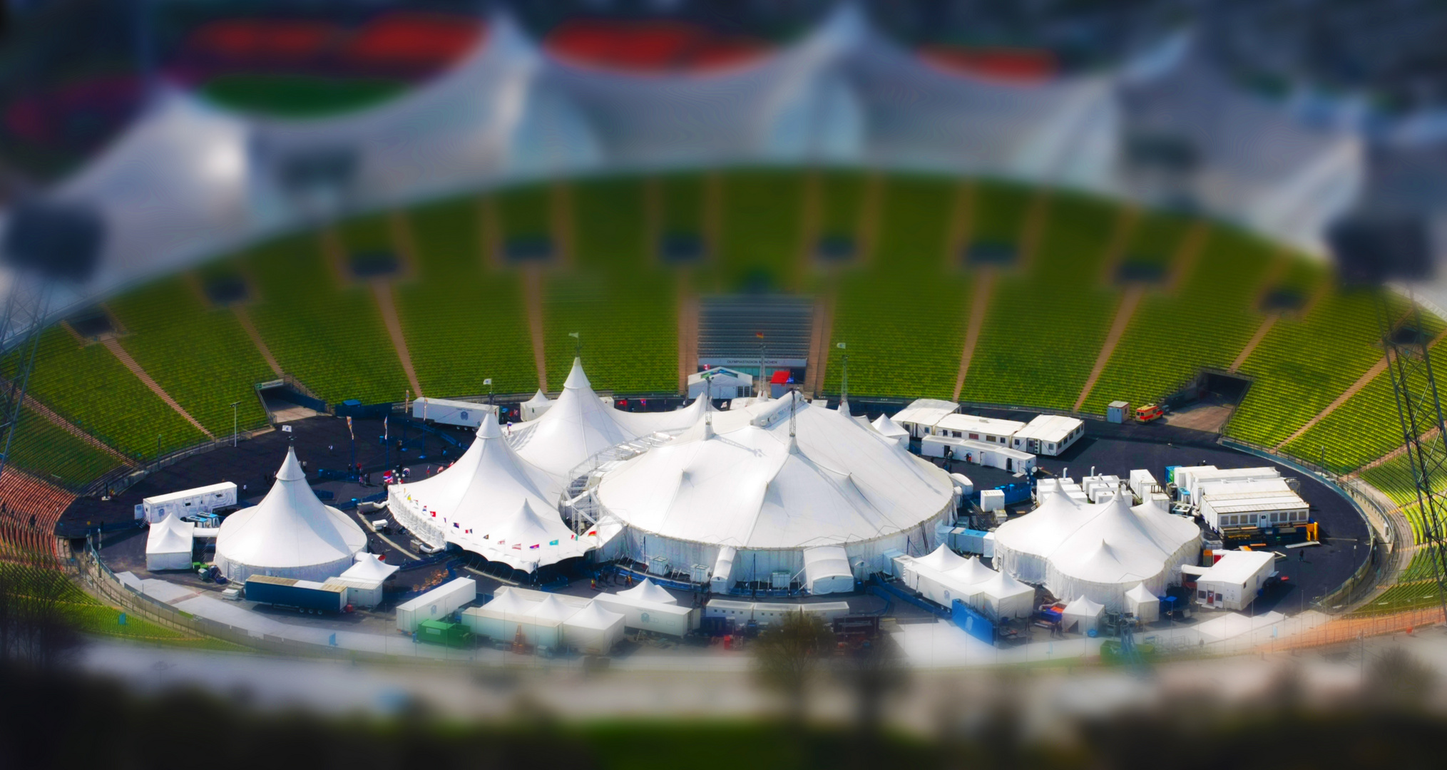 zirkus im olympiastadion tilt shift fake