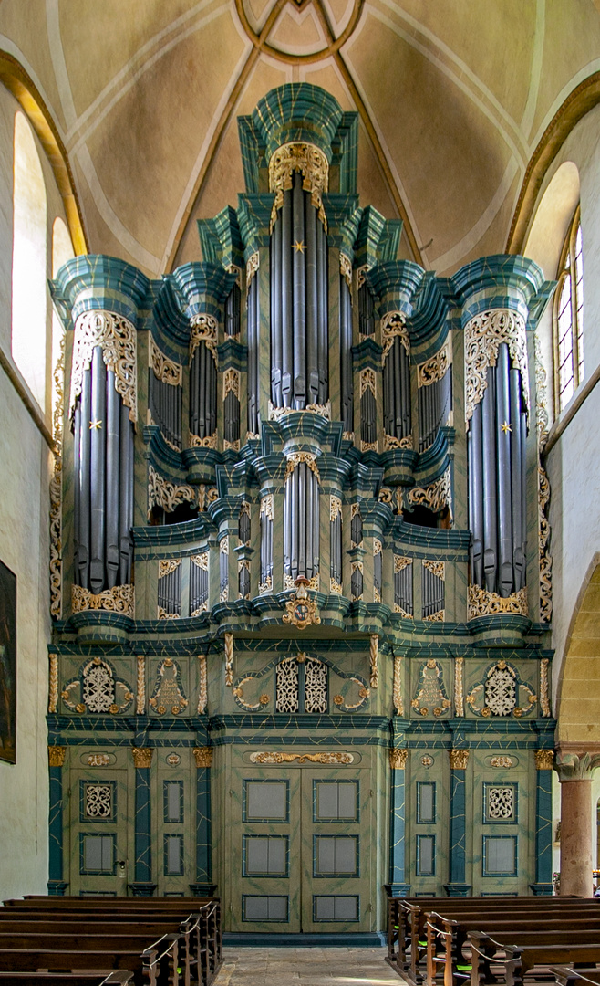 Zisterzienserkloster Marienfeld. Die Orgel des Johann Patroclus Möller aus dem Jahr 1751.