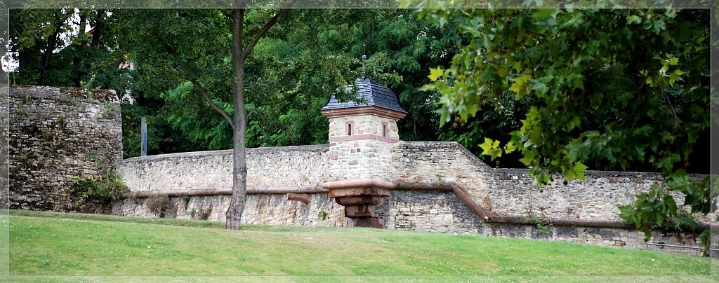 Zitadelle Mainz - eine Mauer !