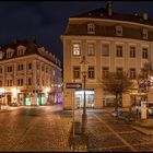 Zittau mit "Salzhaus" und Herkulesbrunnen in der östlichen Altstadt.