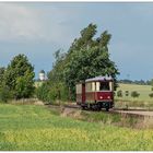 Zittauer Triebwagen mit Oschatzer Wasserturm