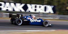 Zolder Belgien Martin Brundle im Formel 1 Tyrrell -Ford 1984.