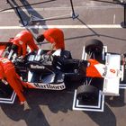 ZOLDER Belgien vom BOXENDACH Fotografiert .McLaren TAG Turbo Porsche F.1