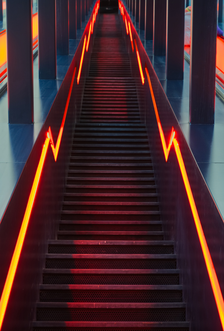 Zollverein - Die Treppe zum Eingang ins Museum