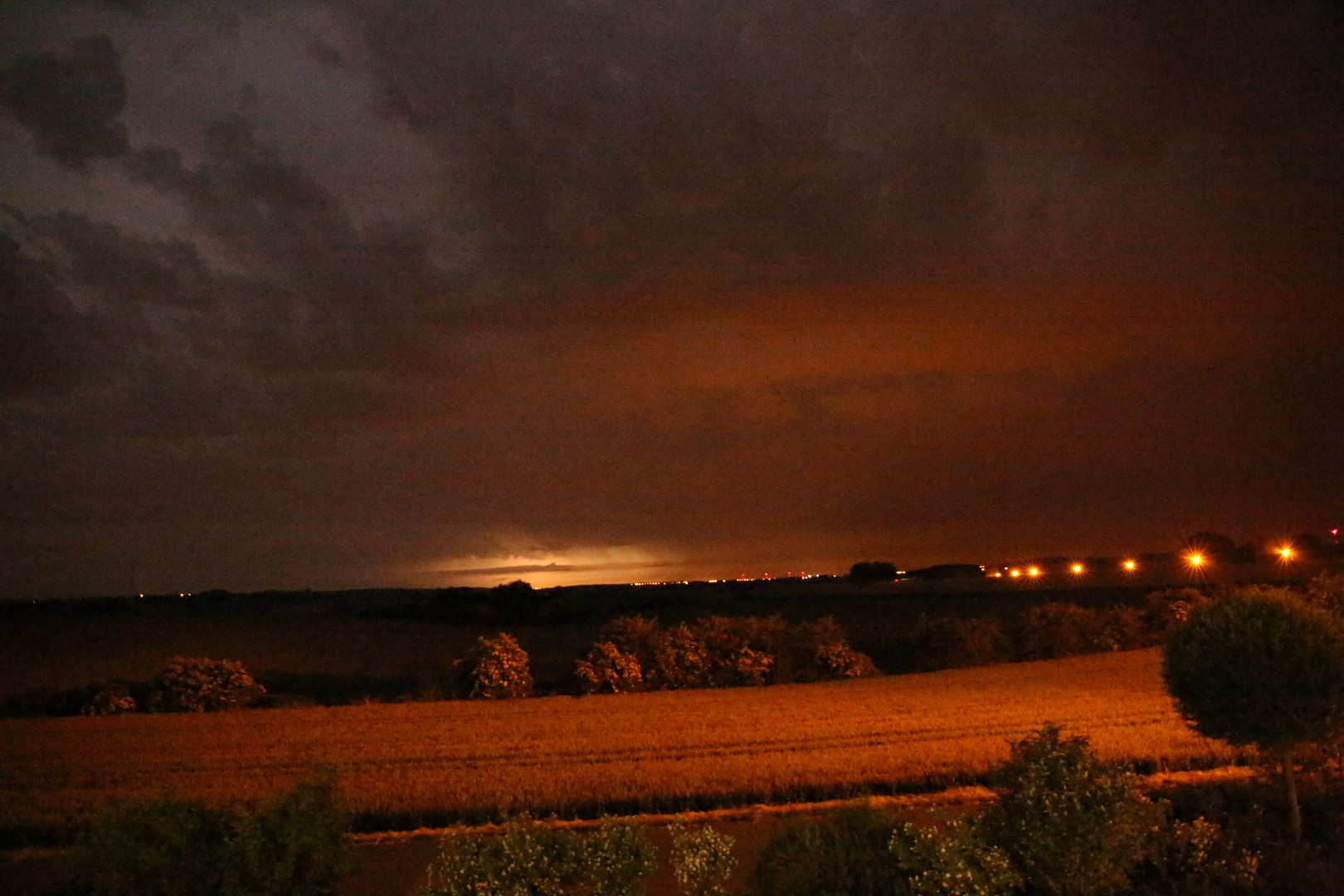 Zone orageuse en période nocturne