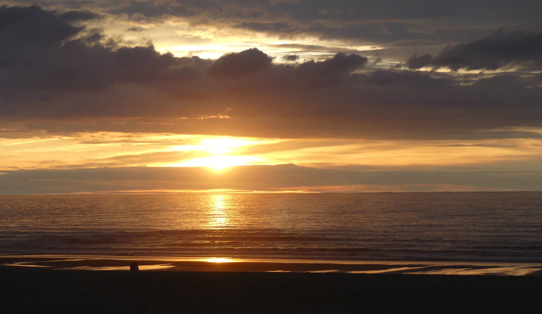 Zonsondergang in Westende