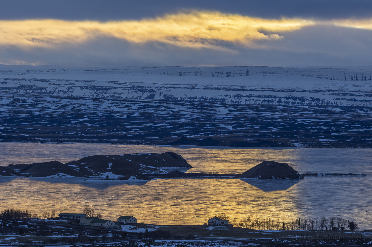 zonsondergang Myvatn HDR