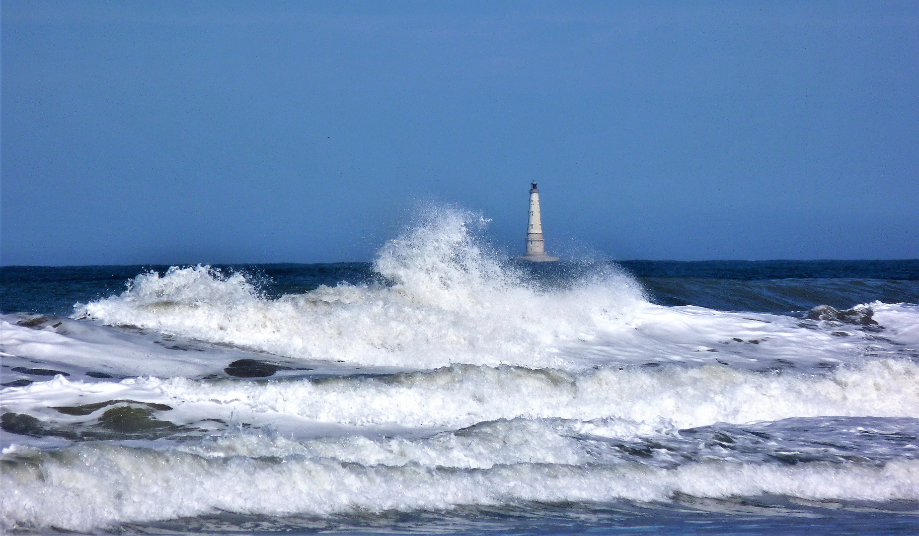 Zoom sur le phare de Cordouan.