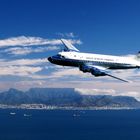 ZS-BMH DC 4 over Cape Town