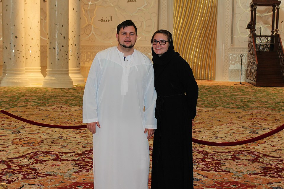 zu besuch in der Sheikh Zayed Moschee in Abu Dhabi