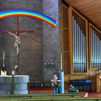 Zu Besuch in St. Stephanus in der Gemeinde Hochmoor im Rahmen einer Pfarrwallfahrt