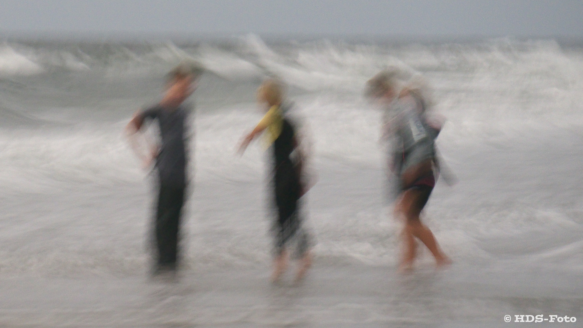 Zu dritt am Strand von Texel