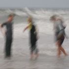 Zu dritt am Strand von Texel