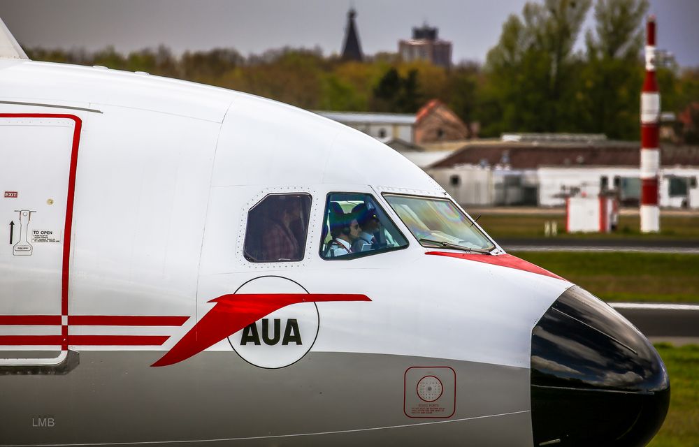 Zu dritt im Flight deck