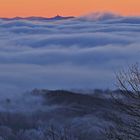 Zu Silvester am Morgen  Himmelsrot über dem 120km entfernten Riesengebirge...