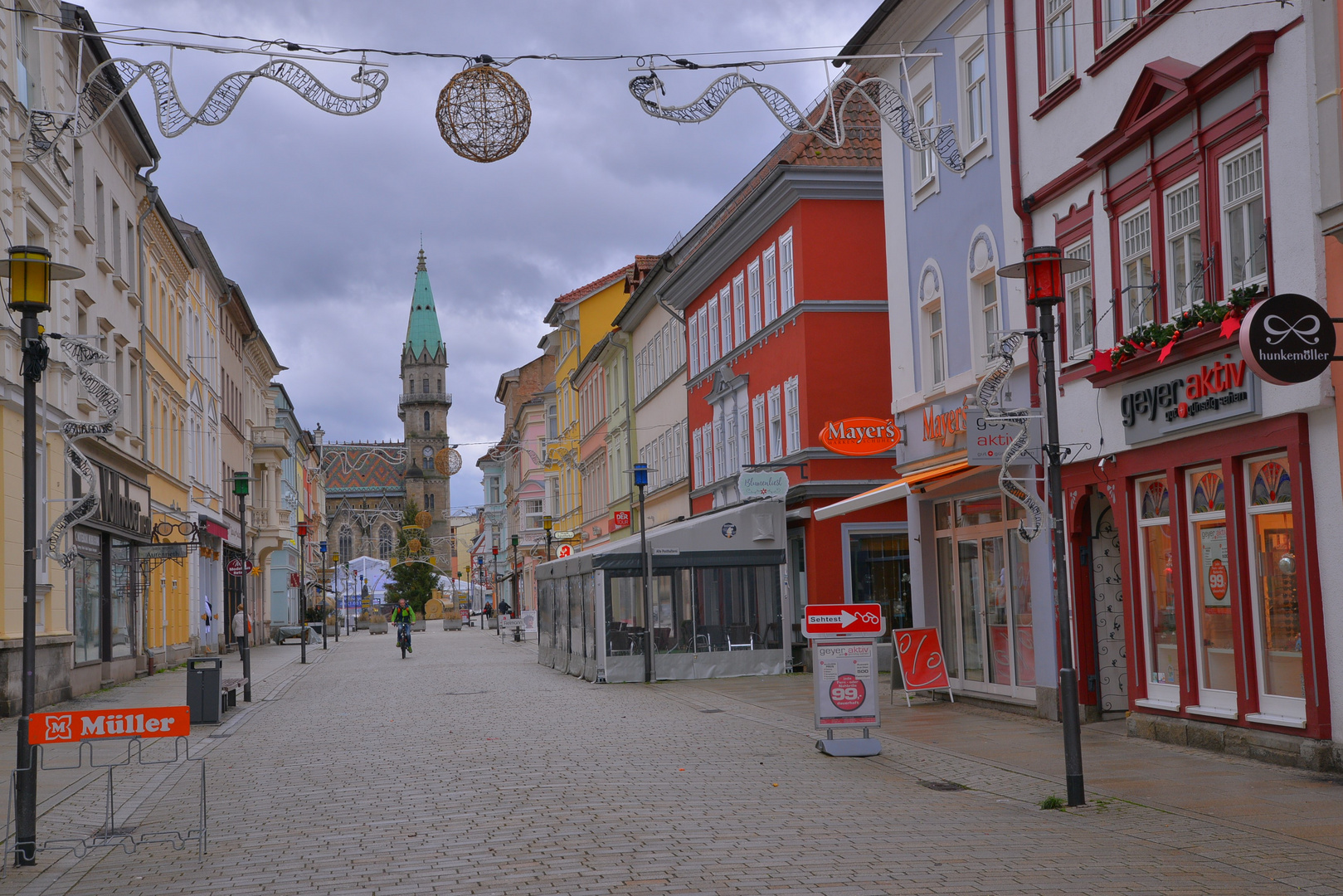 zu Silvester in Meiningen, in der Georgstraße