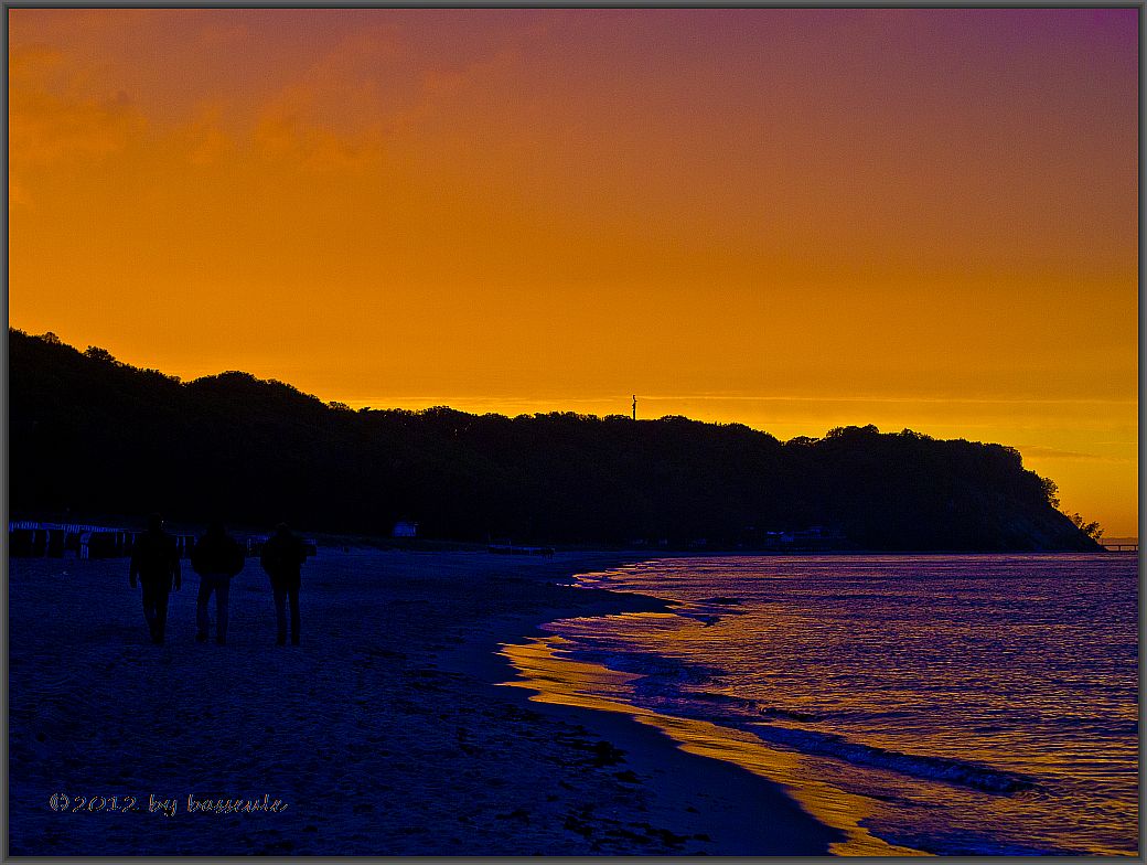 Zu Viert am Strand