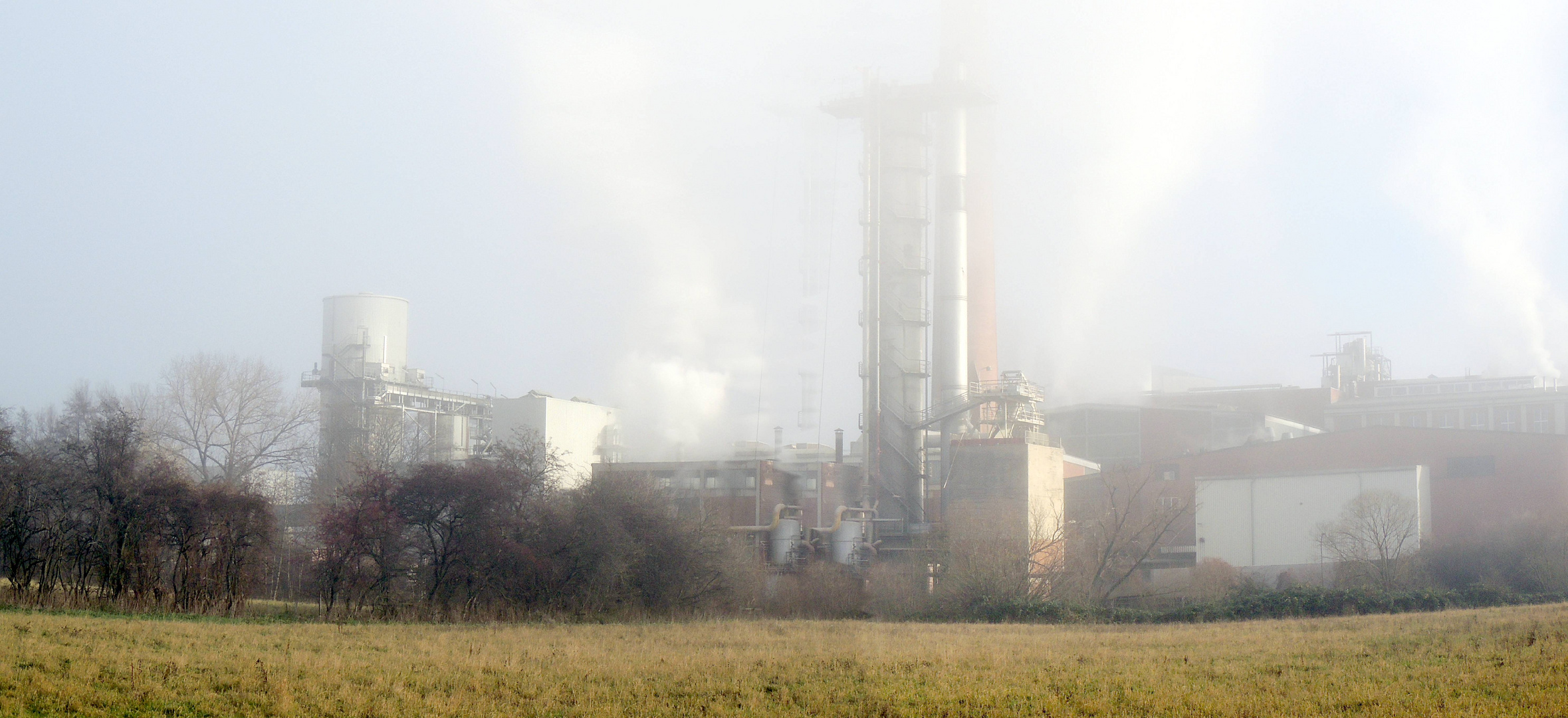 Zuckerfabrik   im   Nebel