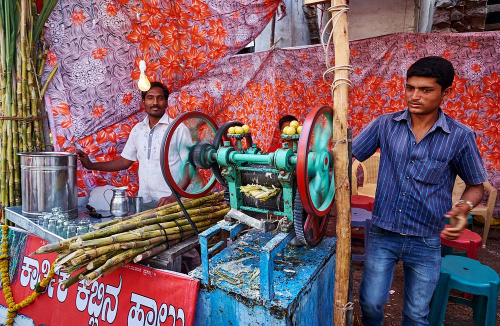 Zuckerrohrsaft in Bijapur