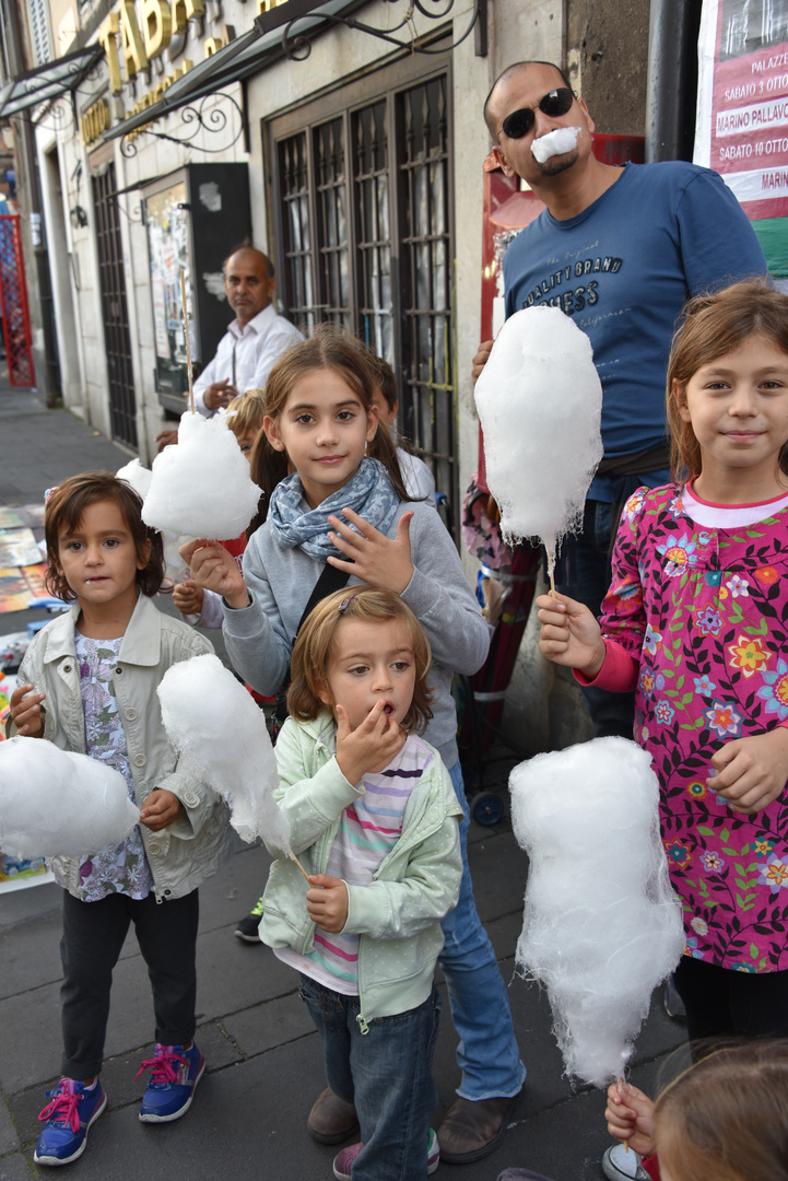 Zuckerwatte mal sechs