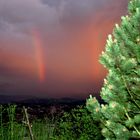 Zürcher Abendstimmung mit doppel Regenbogen