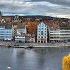 Zürcher Limmatquai im Herbst