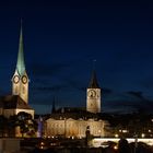 Zürich bei Nacht - Fraumünster und St. Peter