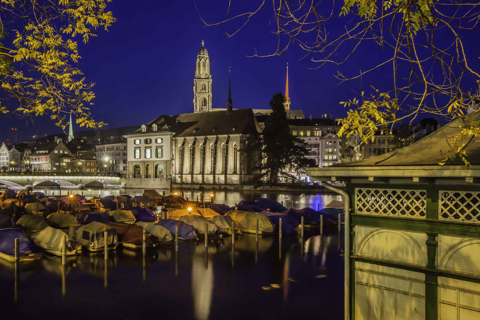 Zürich beim Einnachten