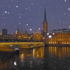 Zürich im Schneetreiben