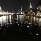 Zürich * Lichterschwimmen auf der Limmat *