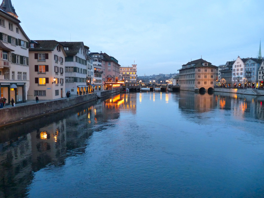 Zürich während dem Silvesterlauf