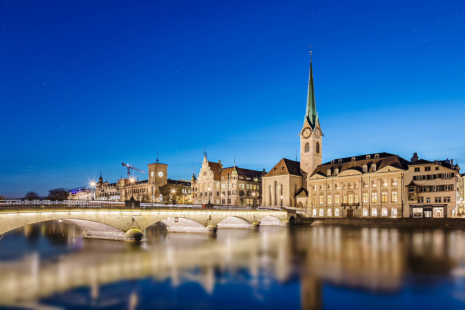 Zürich zur blauen Stunde