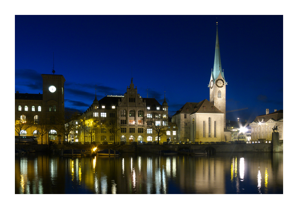 Zürich zur Blauen Stunde