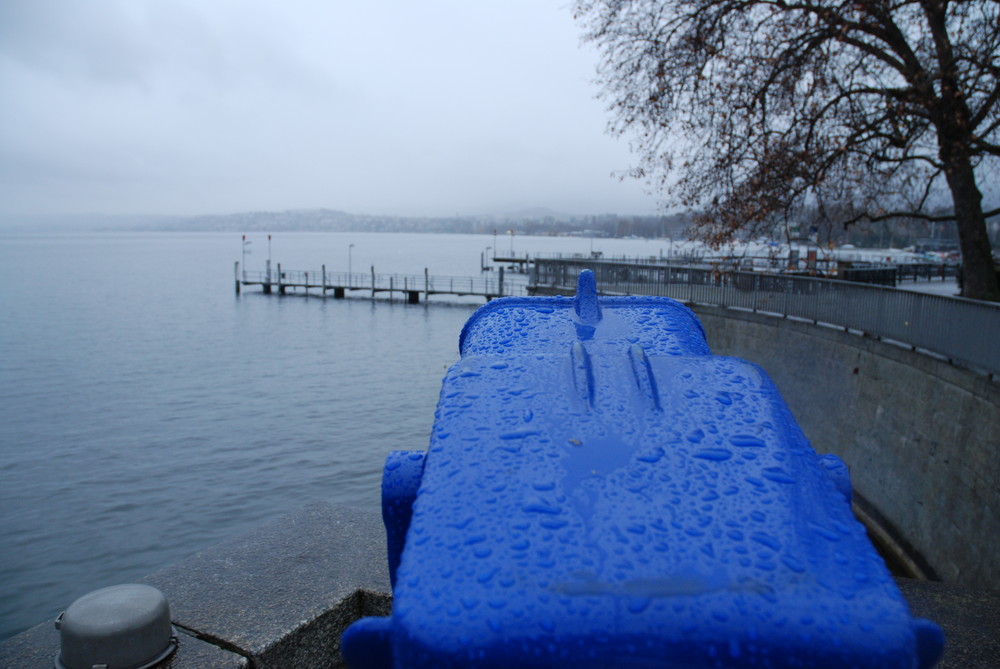 Zürichsee bei Regen