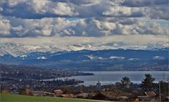 Zürichsee mit Schneebergen (Test GPS und KARTE)