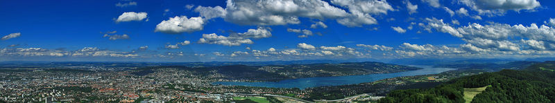 Zürichsee Panorama (aus Uetliberg)