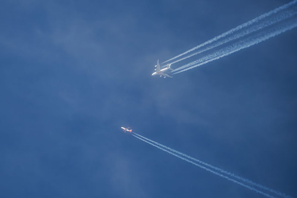 Zufällige Begegnung am Himmel