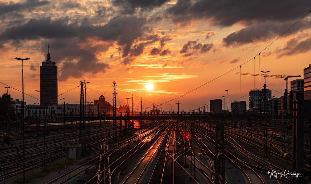 Zufahrt zum Hauptbahnhof München 