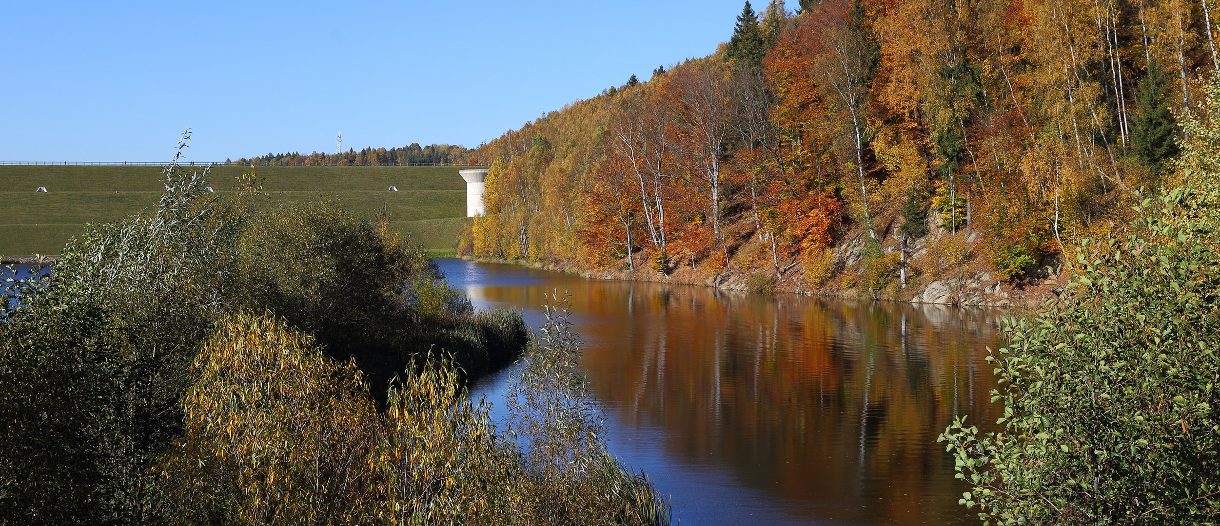 Zufluß der Müglitz in die Hochwasserschutztalsperre...