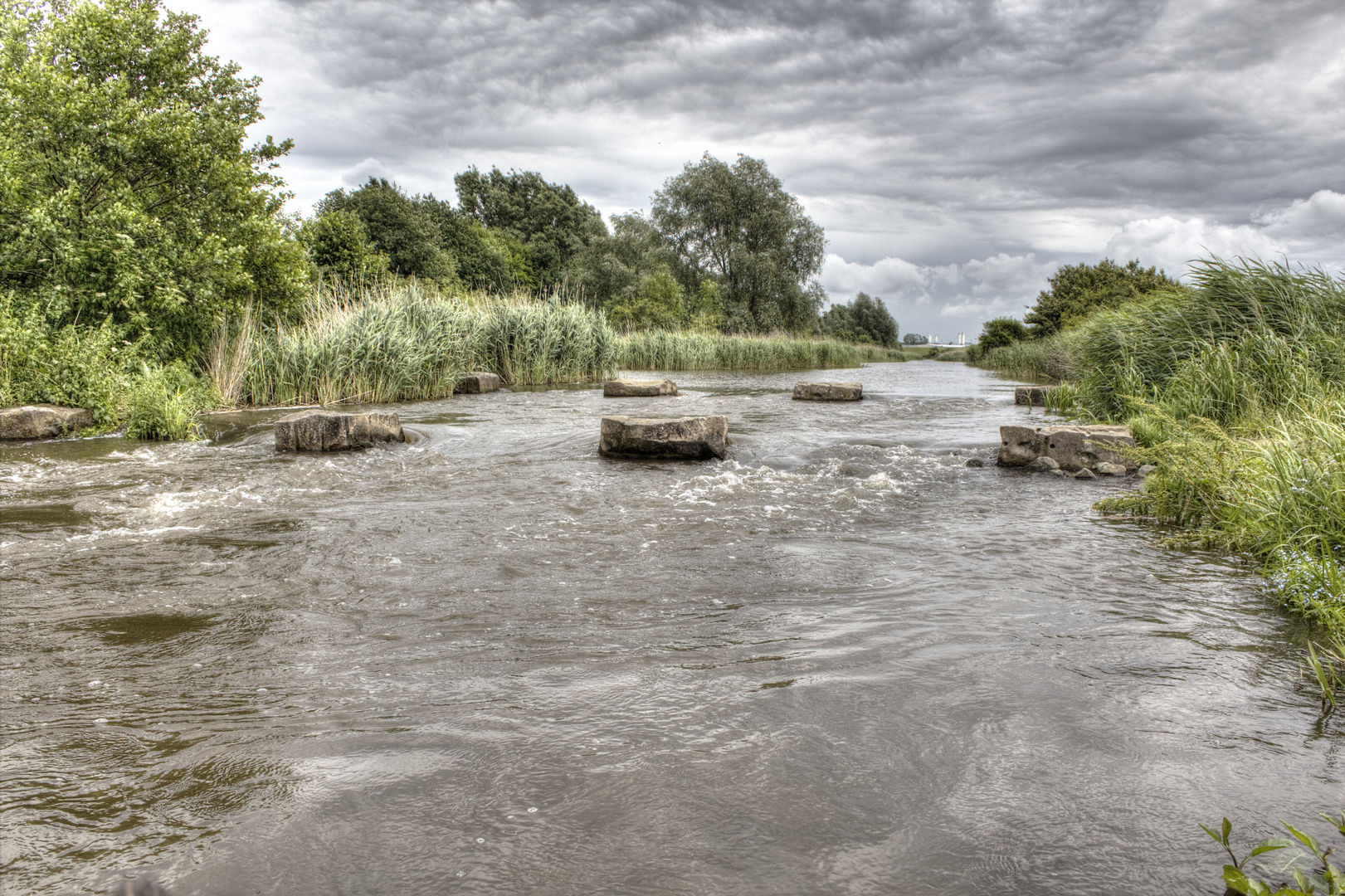 Zufluss von der Weser zum Werdersee . Foto & Bild landschaft, bach, fluss & see, flüsse und