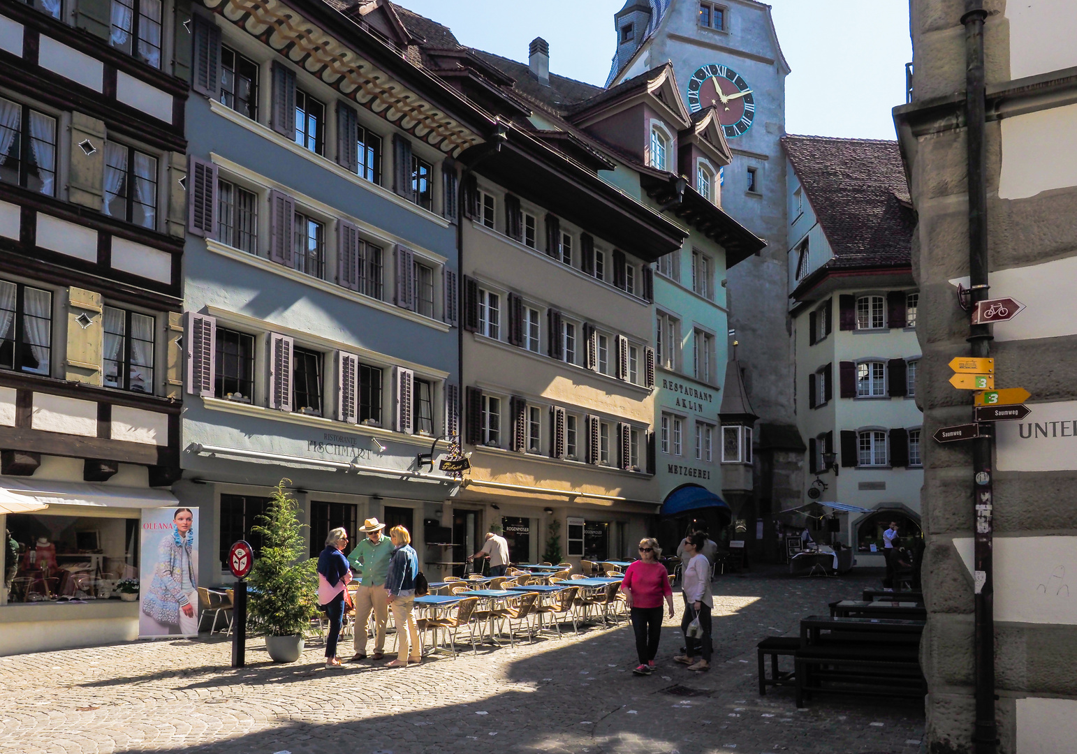 Zug, Altstadt, Fischmarkt mit Zytturm