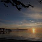 Zug, Sonnenuntergang mit Sonne, 16-9