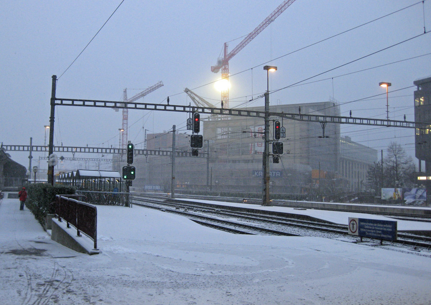 Zug weg, Winter da