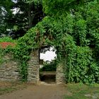 Zugang vom Park zum Wasserschloss Klaffenbach in Chemnitz