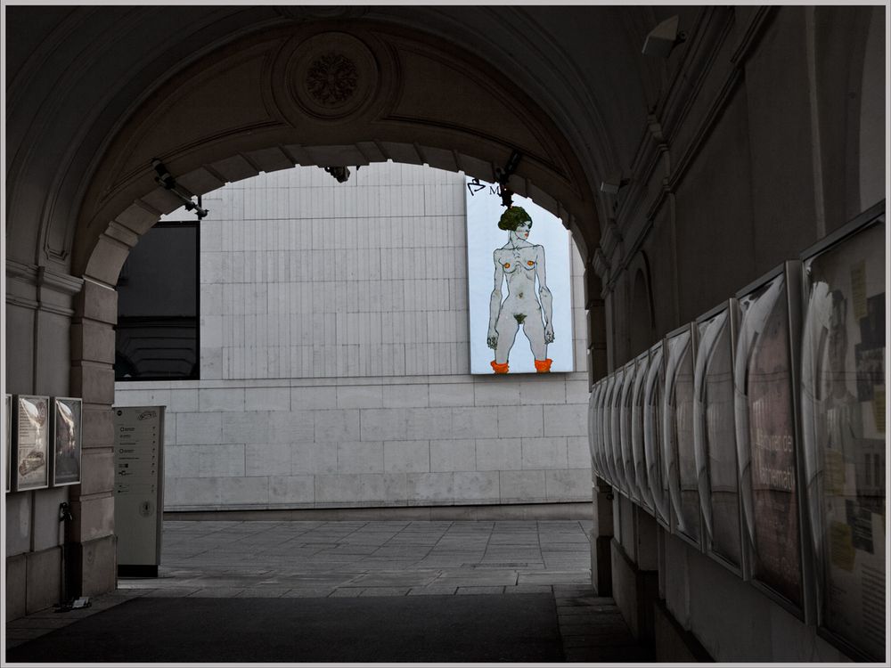 Zugang zum Museumsquartier Wien