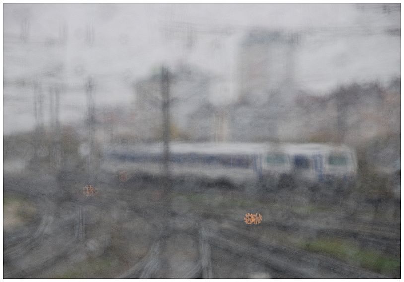 zugbegegnung im regen ...