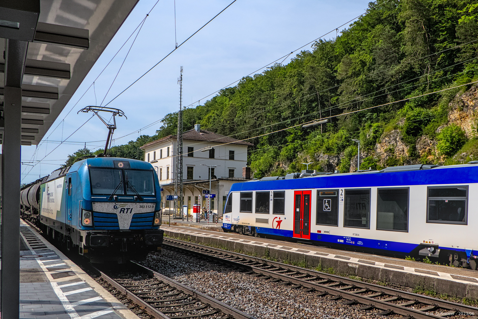 Zugbegegnung in Eichstätt Bhf