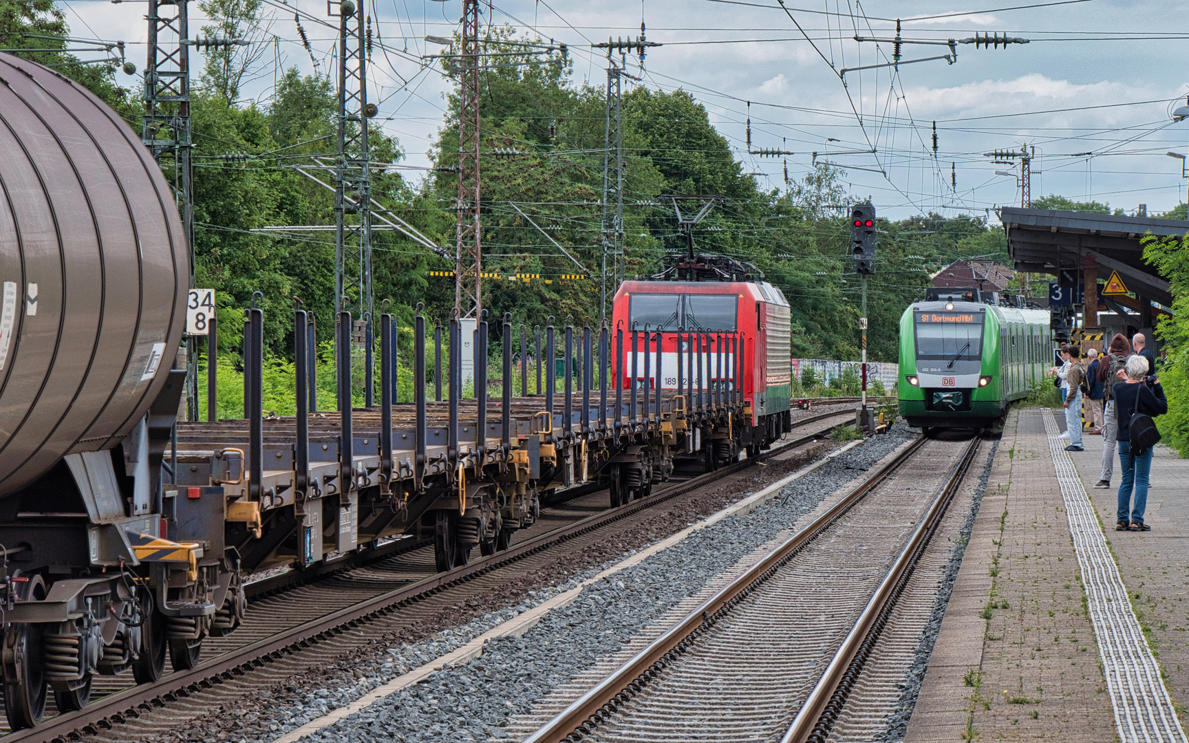 Zugbegegnung in Hilden